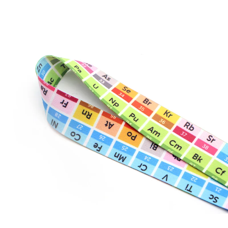 P3801 Dongmanli The Periodic Table Lanyard Badge ID Lanyards/ Mobile Phone Rope/ Key Lanyard Neck Straps Necklace