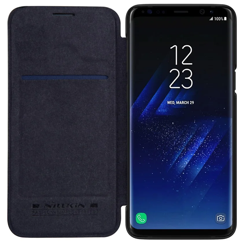 Для samsung Galaxy S8 S9 S8+ S9+ Plus откидной Чехол Nillkin Qin кожаный карман для карт кошелек откидная крышка для samsung S9 Plus телефонные сумки