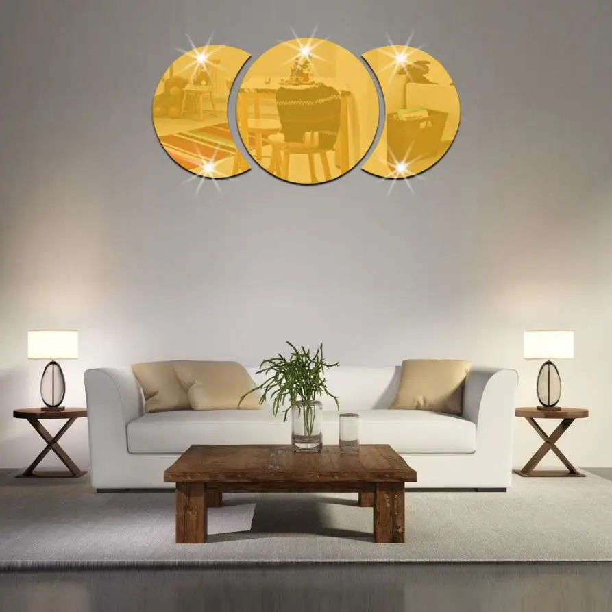 Home Decor 3D зеркало Floar Книги по искусству винил съемные стенки Стикеры акриловые этикета Home Decor стены DIY Стикеры дома Deco Mirror AU9