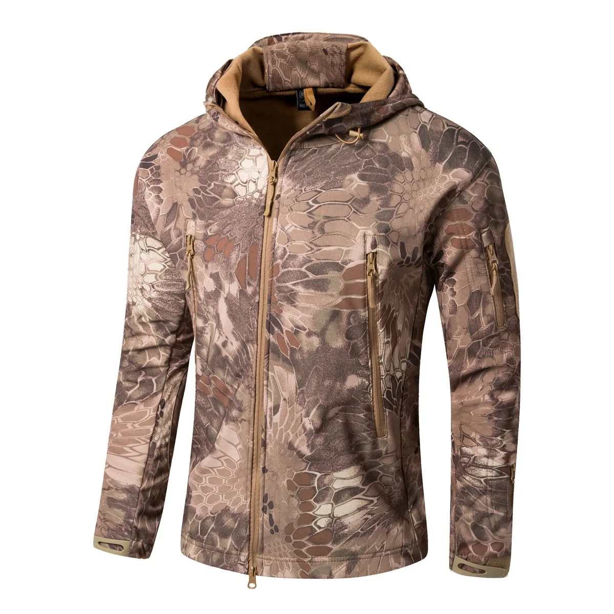 Новинка, модный осенний зимний мужской комплект, одежда для рыбалки, верхняя одежда для активного отдыха, альпинизма, тренировочный костюм, походная куртка - Цвет: Satay