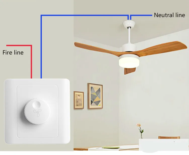 86 Type Concealed Speed Switch 300w High Power Stepless Speed