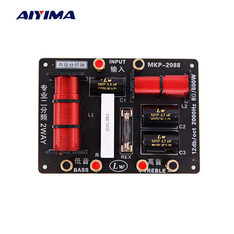 AIYIMA 1 шт. 600 Вт динамик 2 способ аудио делитель частоты высокие басы Профессиональный кроссовер динамик s фильтр