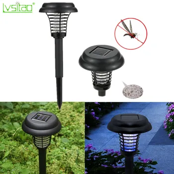 

Mosquito Insect Killer Solar Powered Light Bug Zapper Light Stake in Ground Pathway lawn LED Lamp 2 Modes outdoor UV garden lamp