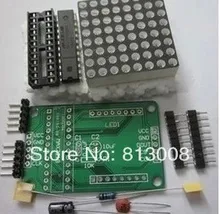 MAX7219 display driver Dot matrix module DIY kit SCM control module for Arduino Free Ship Emax 10PCS/LOT
