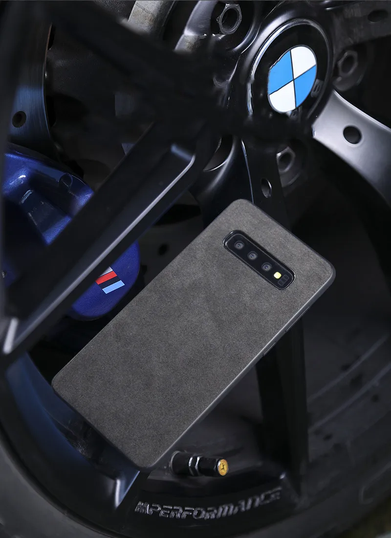 Business luxury leather material case on for samsung galaxy S10 Plus Lite TPU soft rubber edge S8 S9 phone |