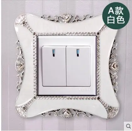 

Switch wall sticker protective cover living room switch sets of creative European - style light socket decorative plastic -77