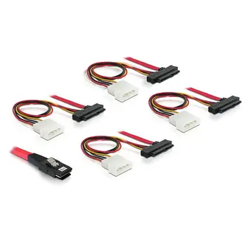 

10pcs/lot LSI / 3Ware SAS cable SFF-8087 to SFF-8482 power x4 SAS SAS RAID CABLE