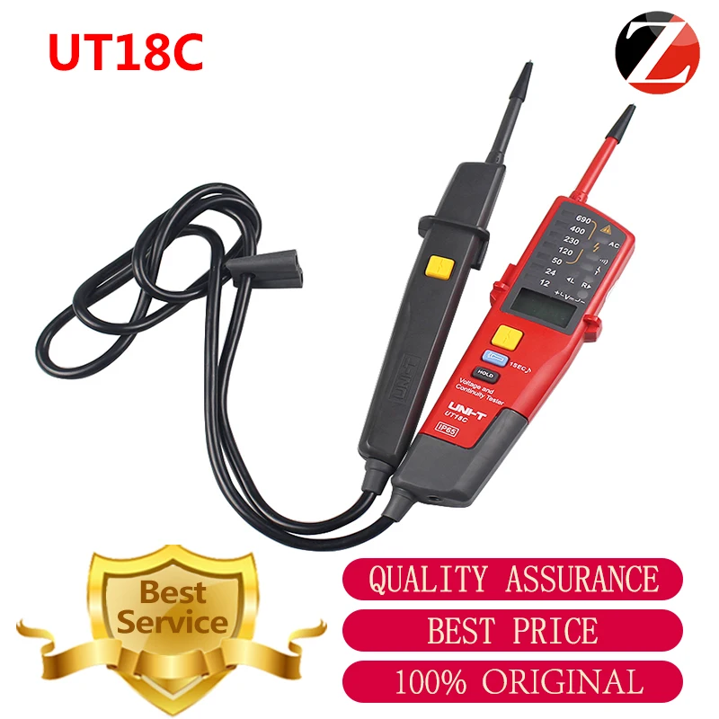 

Free Shipping UNI-T UT18C Voltage and Continuity Meter 100V~690V Single lead (L2) voltage detection operating voltage