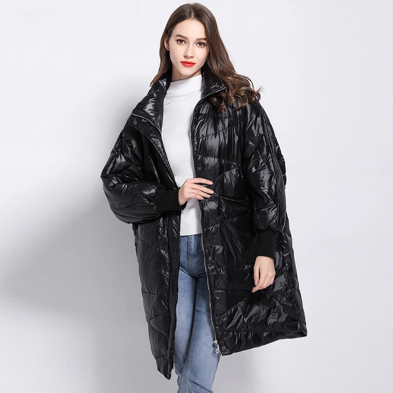 Новая зимняя куртка, Женская парка, пальто для женщин, 90% белый утиный пух, куртки и пальто, большой размер, больше размера, Длинная зимняя верхняя одежда