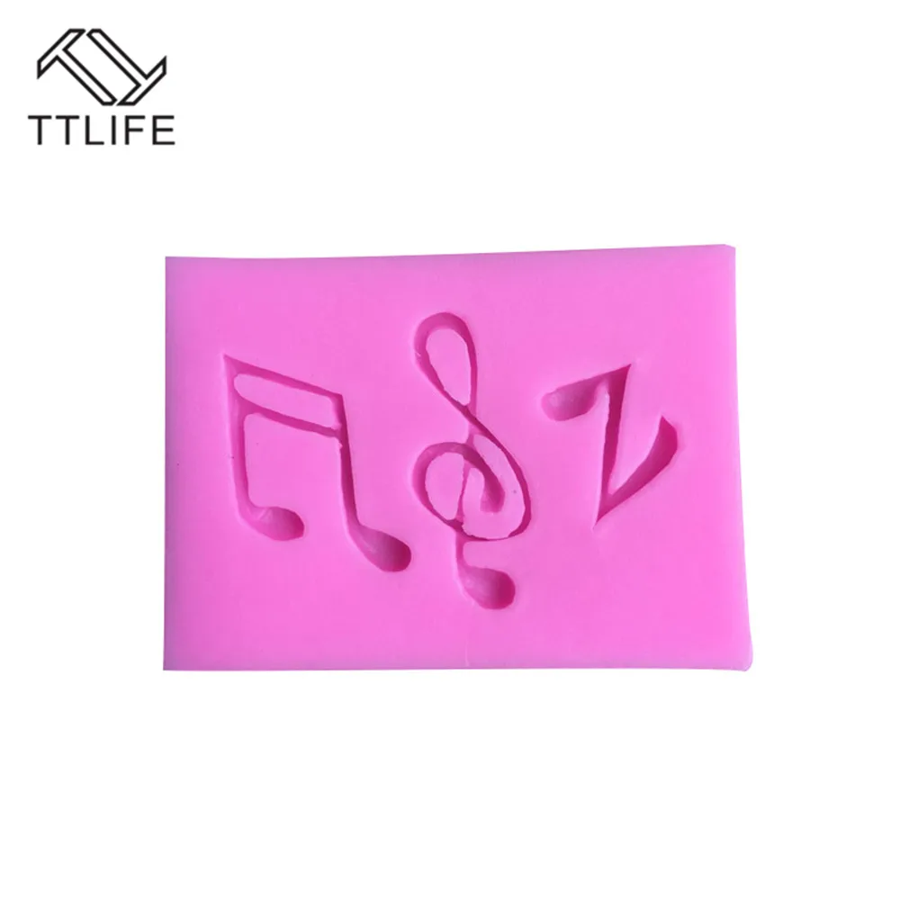 

TTLIFE 3 Holes Music Notes Shape Silicone Mold Pastry Fondant Cake Decorating Tool Soap Sugarcraft Dessert Kitchen Baking Moulds