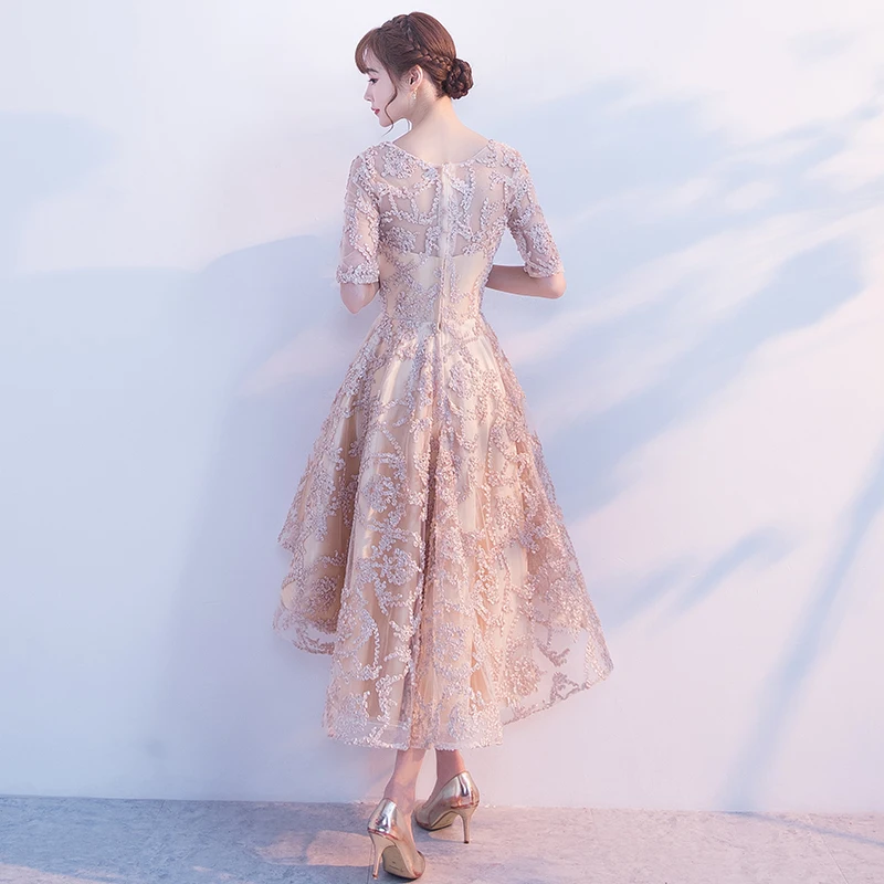 Beauty Emily New Fashions Asymmetrical Short Sexy Party Prom Dresses 2018 Homecoming Dresses O-Neck Three Quarter Formal Dresses Beauty Emily New Fashions Asymmetrical Short Sexy Party Prom Dresses 2018 Homecoming Dresses O-Neck Three Quarter Formal Dresses