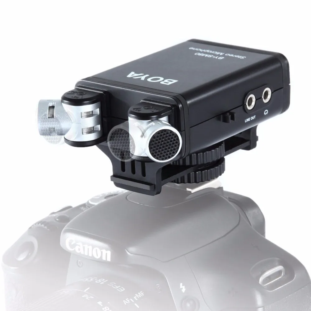 

BOYA BY-SM80 Stereo Video Microphone with Windshield for Canon for Nikon for Sony DSLR Camera Microphone Camcorder