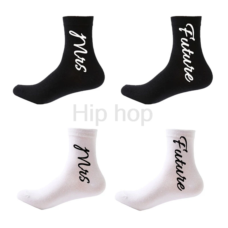 Жених и невеста носок Mrs будущее носок команда Свадебные Обручение Носки подарок для нее подарок для его