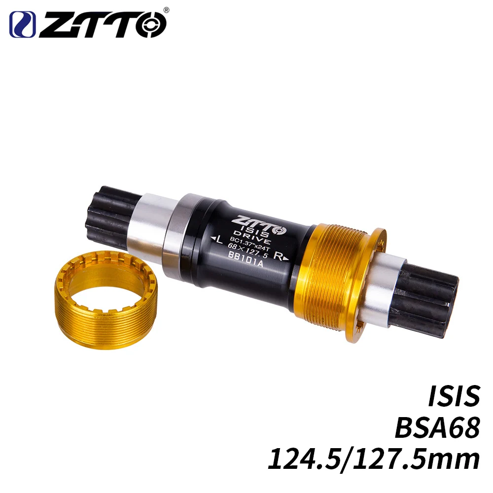 

ZTTO BSA ISIS Thread Bottom Bracket 68 X 124.5/127.5mm BSA68 Bicycle PartsFor BMX Bike Trial Steel Axle spindle Crankset