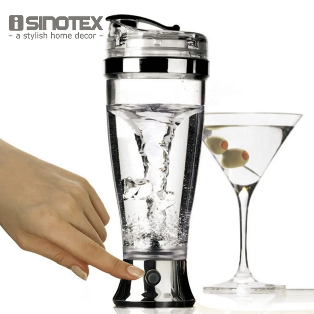 Battery Operated Protein Shaker Blender Water Bottle Automatic Movement Vortex Tornado 450ml BPA Free Detachable Smart