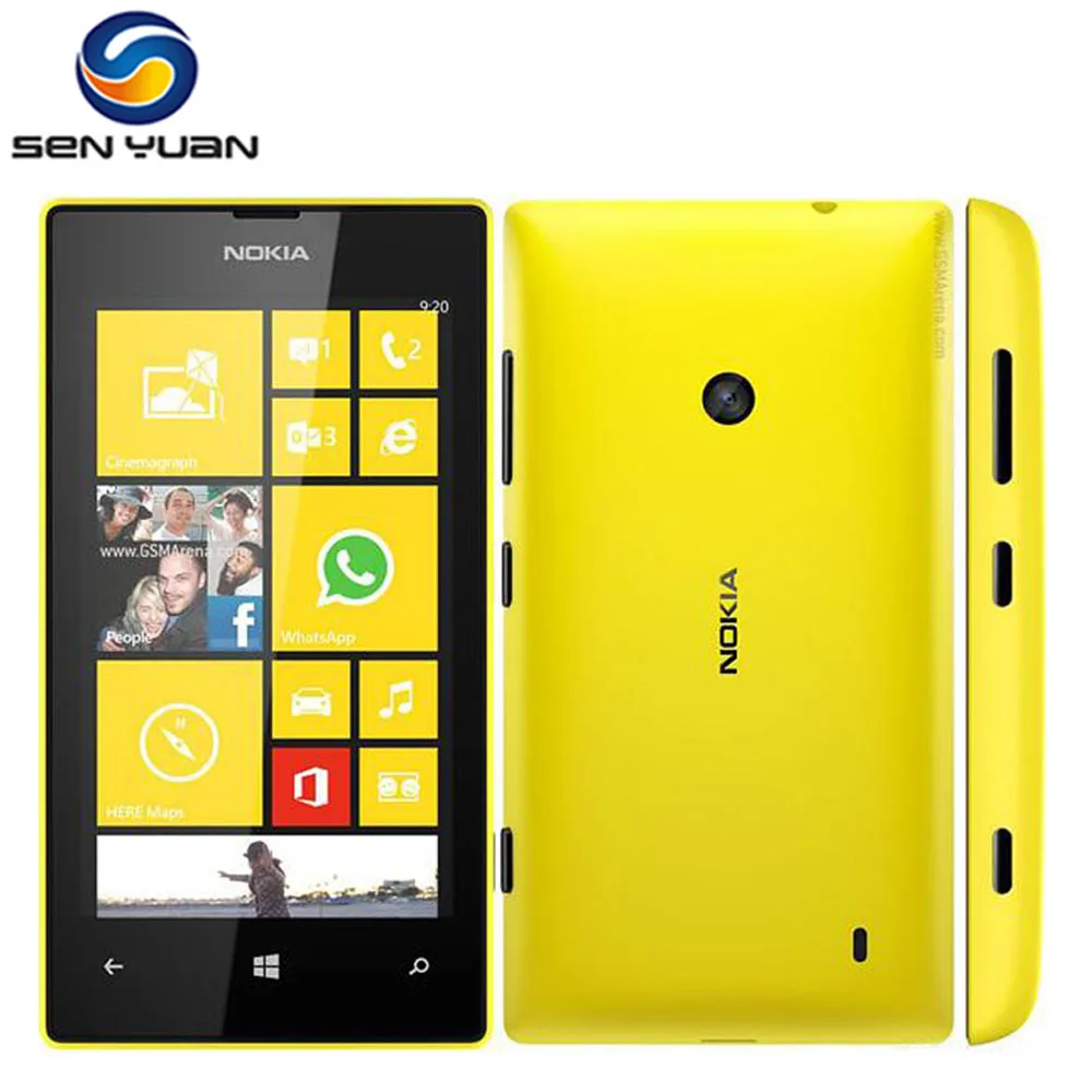 Nokia Lumia 520 разблокированный мобильный телефон двухъядерный 3G wifi gps 4," 5MP 8GB Nokia 520 Windows сотовый телефон