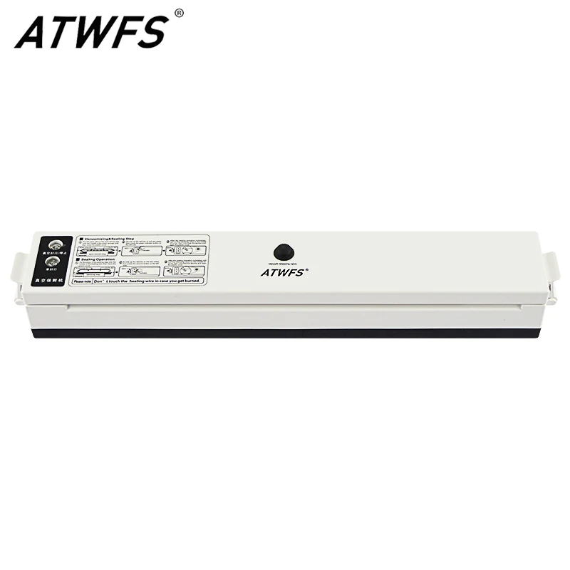 ATWFS Vacuum Sealer Packing Household Film Sealer Vacuum Packer Sealing Machine for Food Including 15Pcs Bags 2