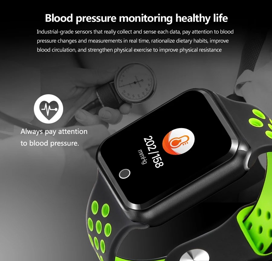 Bluetooth 4,0 S266 Смарт-часы 1,3 дюймов цветной экран Смарт-часы мужские модные фитнес-трекер пульсометр кровяное давление