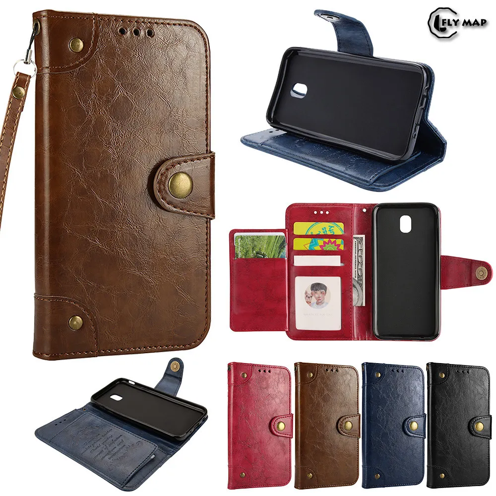 Coque For Samsung Galaxy J3 J 3 2017 J330 Case Wallet Flip PU Leather Cover SM-J330 SM-J330F SM-J330FN SM-J3300 Retro Flip Case