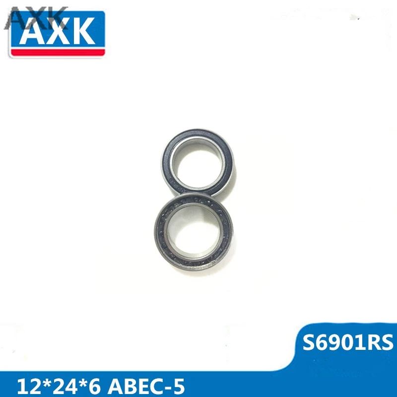 

AXK SARIS CYCLING Hub Bearings S6901 2RS CB ABEC5 12X24X6mm Stainless Steel Hybrid Ceramic Bearings