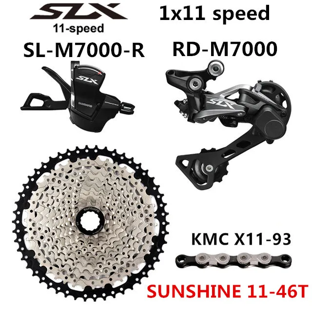 SHIMANO DEORE SLX M7000 комплект горного велосипеда MTB 1x11-Speed 46T 50T SL+ RD+ SUNSHINE+ X11.93 M7000 рычаг переключения передач задний переключатель