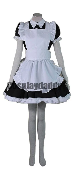 

K-ON Vocalist of the Band Ho-kago Tea Time Mio Akiyama Maid Dress Cosplay Costume F006