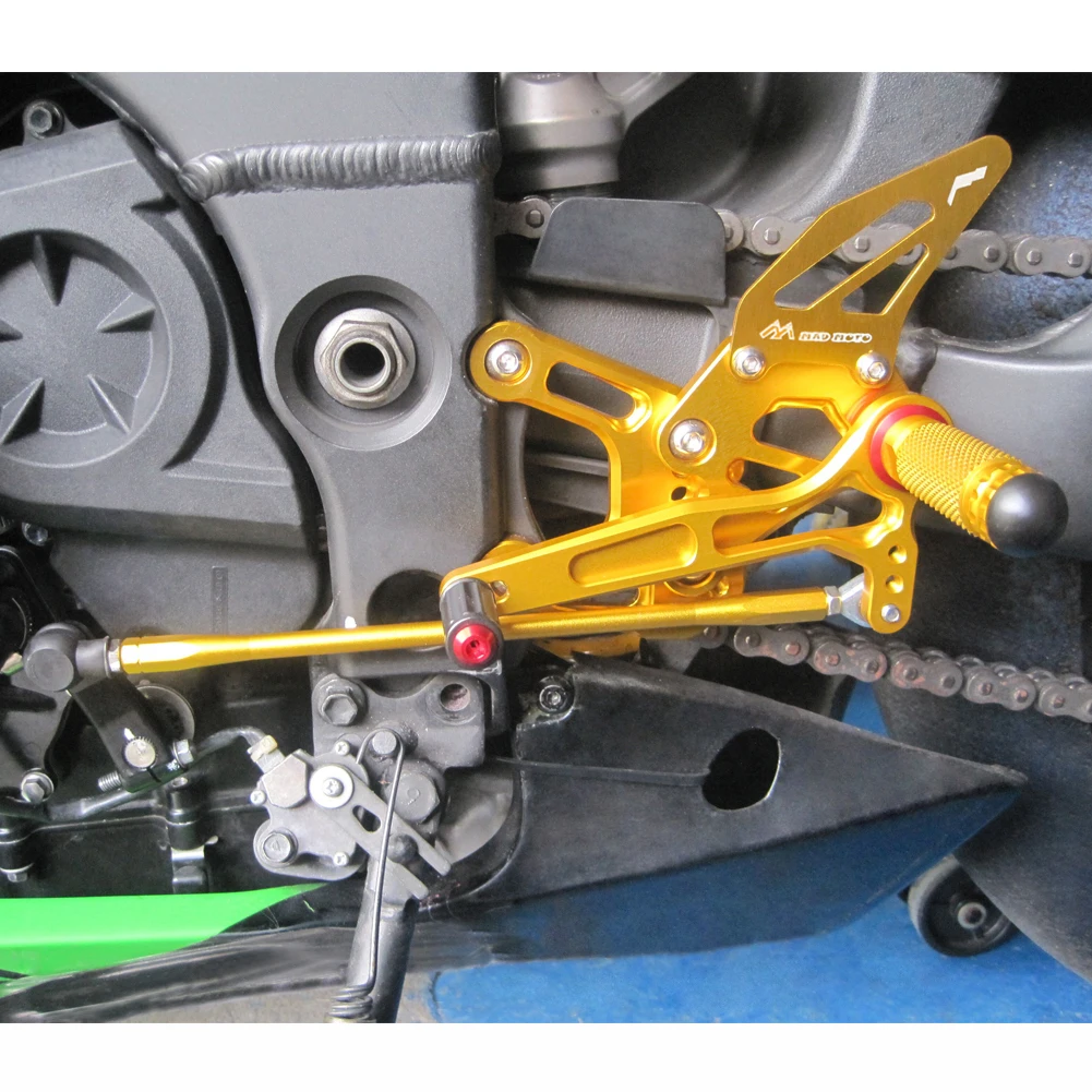 Подставка для ног мотоцикла для Kawasaki zx10r ZX-10R ZX10R 2008 2009 2010 CNC Регулируемые подножки для ног Rider Rearset подставка для ног