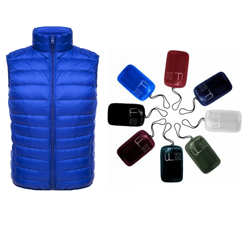 NewBang 7XL Men Sleeveless Warm Vest Ultra Light Down Vest Man Winter Solid Sleeveless Jacket Men's Lightweight Waterproof Vests 2