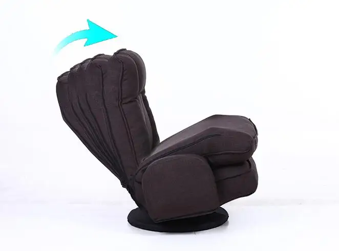 Регулируемое вертлюжное ленивый диван кресло пол большой видео игровое кресло 360 градусов Поворотный складной 6 позиций пол для подлокотника стула