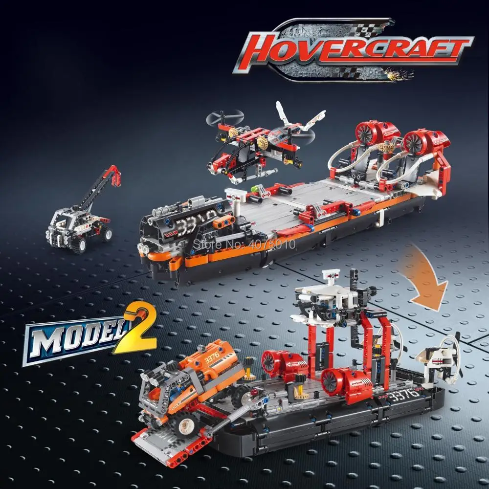 

Compatible Legoeinglys Technic Airport rescue Hovercraft 911 firefighter Fire engine blocks bricks for Children gift 1020pcs