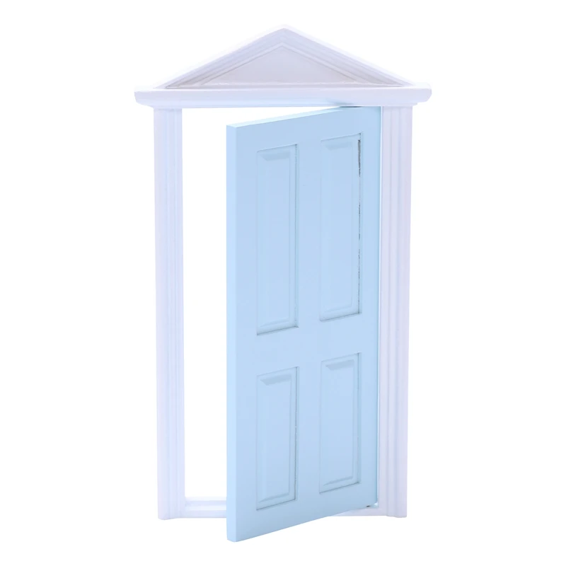 1:12 весы деревянная Фея Steepletop дверь кукольный домик Миниатюрный аксессуар - Цвет: White
