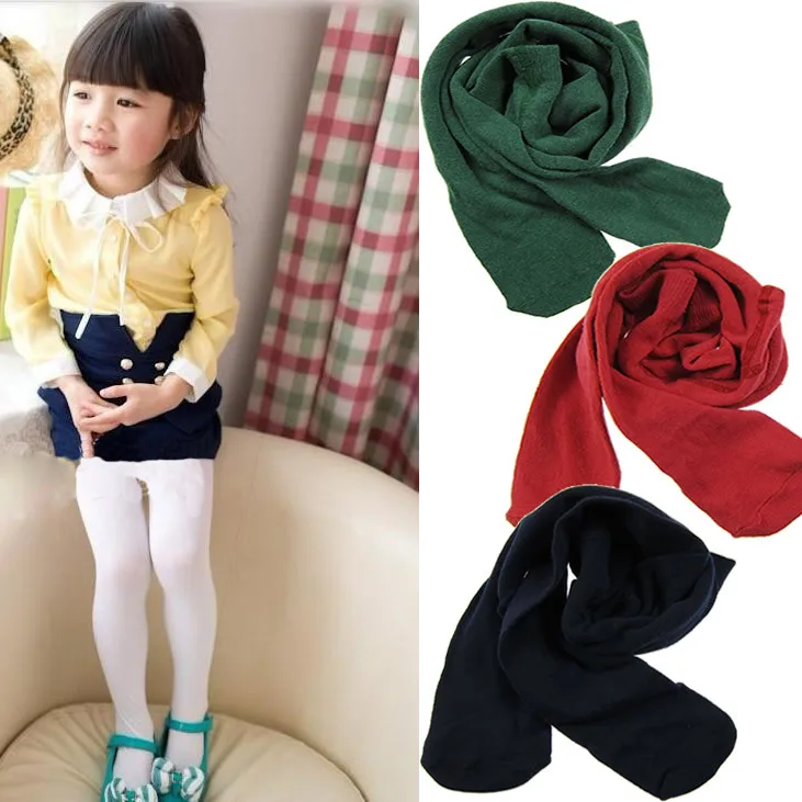 Child 100 cotton multicolour pantyhose children's pants white red