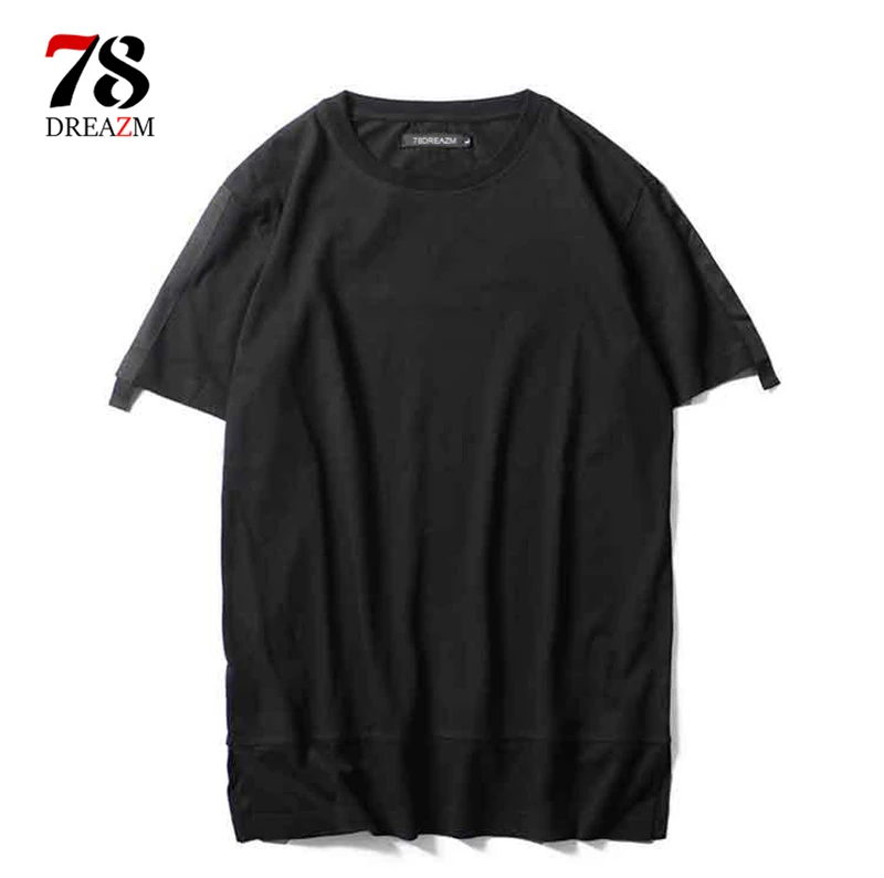 

Brand clothing t shirt men fashion extend hip hop summer short sleeve t-shirt cotton muscle tshirt man