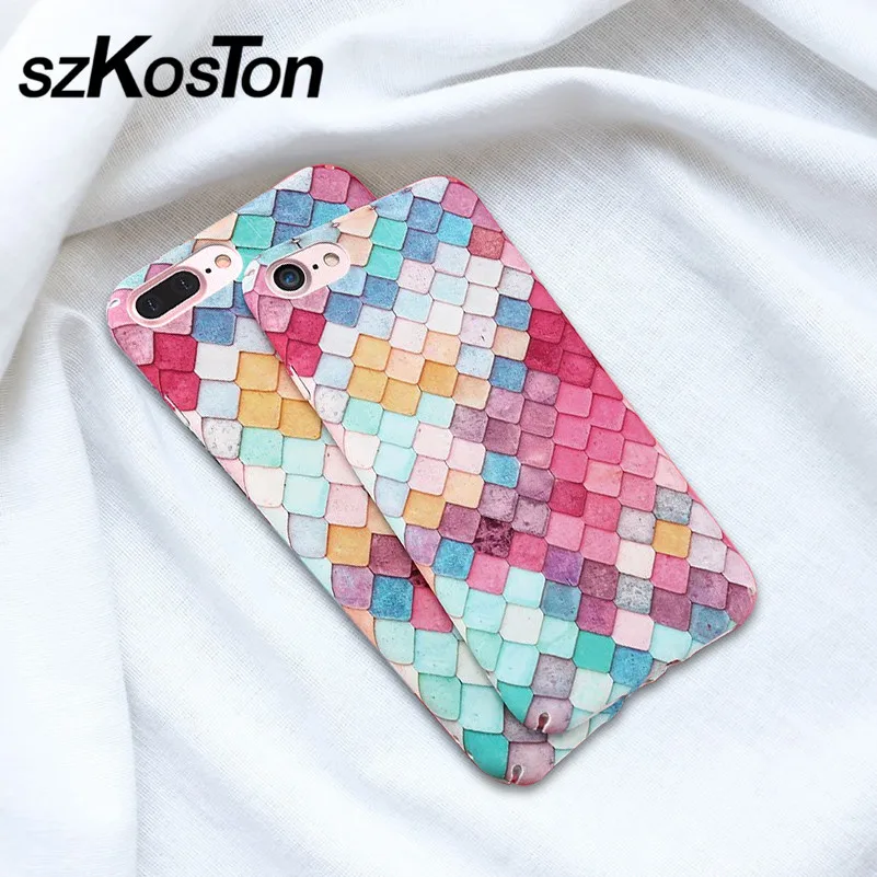Mermaid 3D Scales Case For iPhone 6 6S 7 Plus  Case  For iPhone 8 8 Plus Girly Back Cover For iPhone 7 6 6S Plus For iPhone X