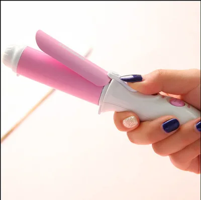 

Mini portable electric hair curler personal hair styling tools thermostatic ceramic wave curling rod European plug