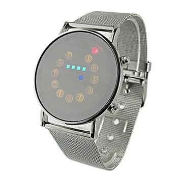 

Red+Yellow+Green+Blue LED Light Stainless Steel Fashion Wrist Watch
