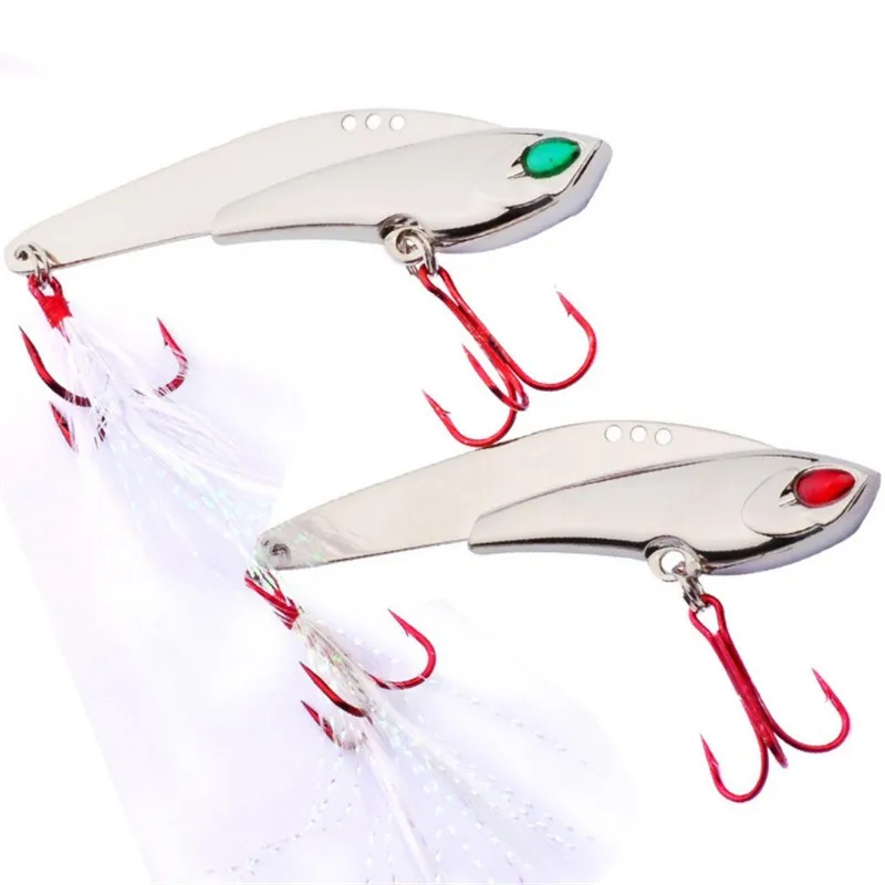 

1Pcs Metal Fly Fishing Lures 21.6g/7.5cm Vibration Spinner Spoon Sequins Hard Bait Metal High Steel Hook Fishing Tackle