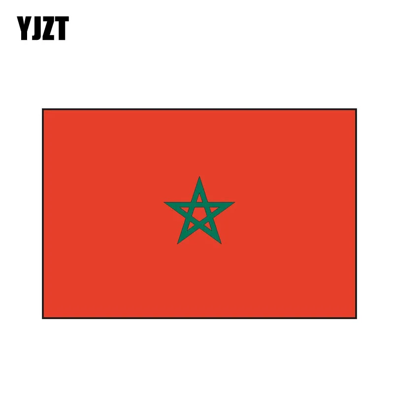 

YJZT 14.4CM*9.5CM Car Accessories MOROCCO Flag Windows Car Sticker PVC Decal 6-0454