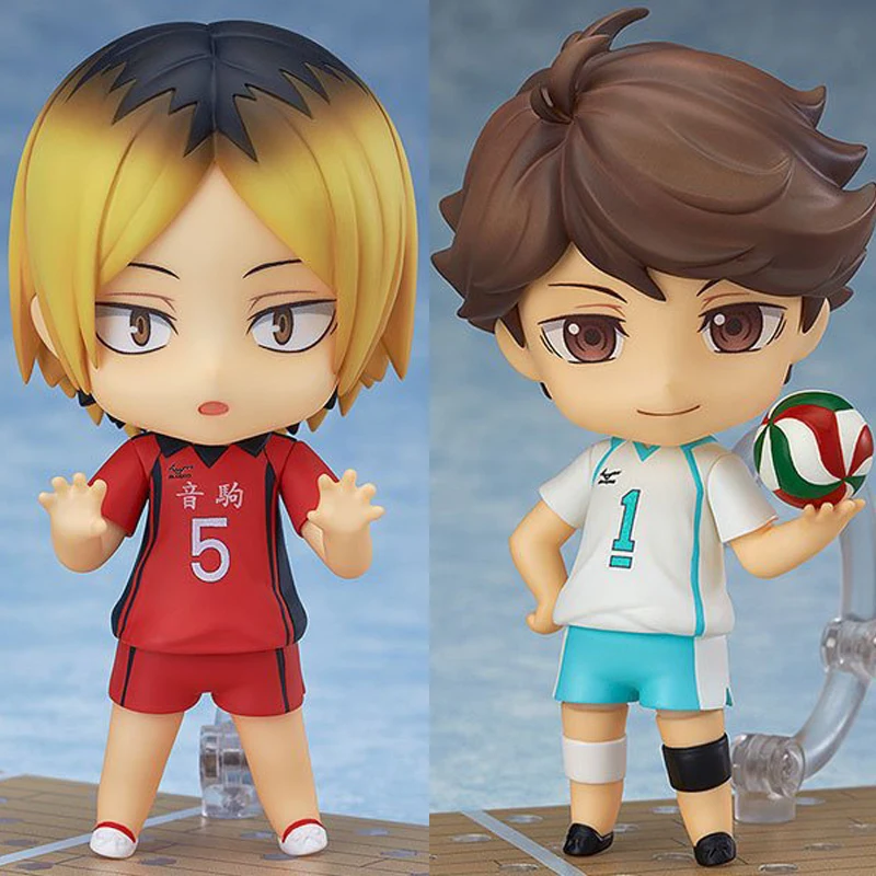

Cute Nendoroid Haikyuu!! Oikawa Tooru / Kozume Kenma Q Version PVC Action Figure Collection Toy Model Doll