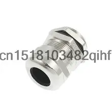 18 ММ Диаметр Резьбы PG13.5 Водонепроницаемый Нержавеющей Стали Кабельный Ввод Совместное Серебряный Тон