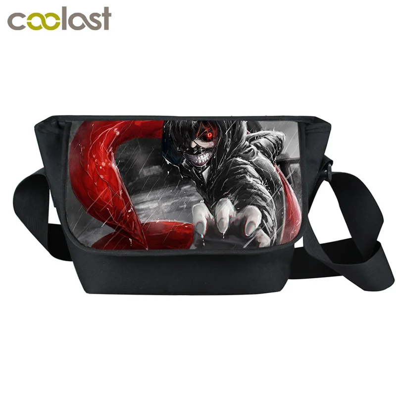 

Japanese Anime Tokyo Ghoul Messenger Bag Tokyo Ghoul Kaneki Ken Crossbody Bag Unisex Casual Travel Bags Men Shoulder Bags