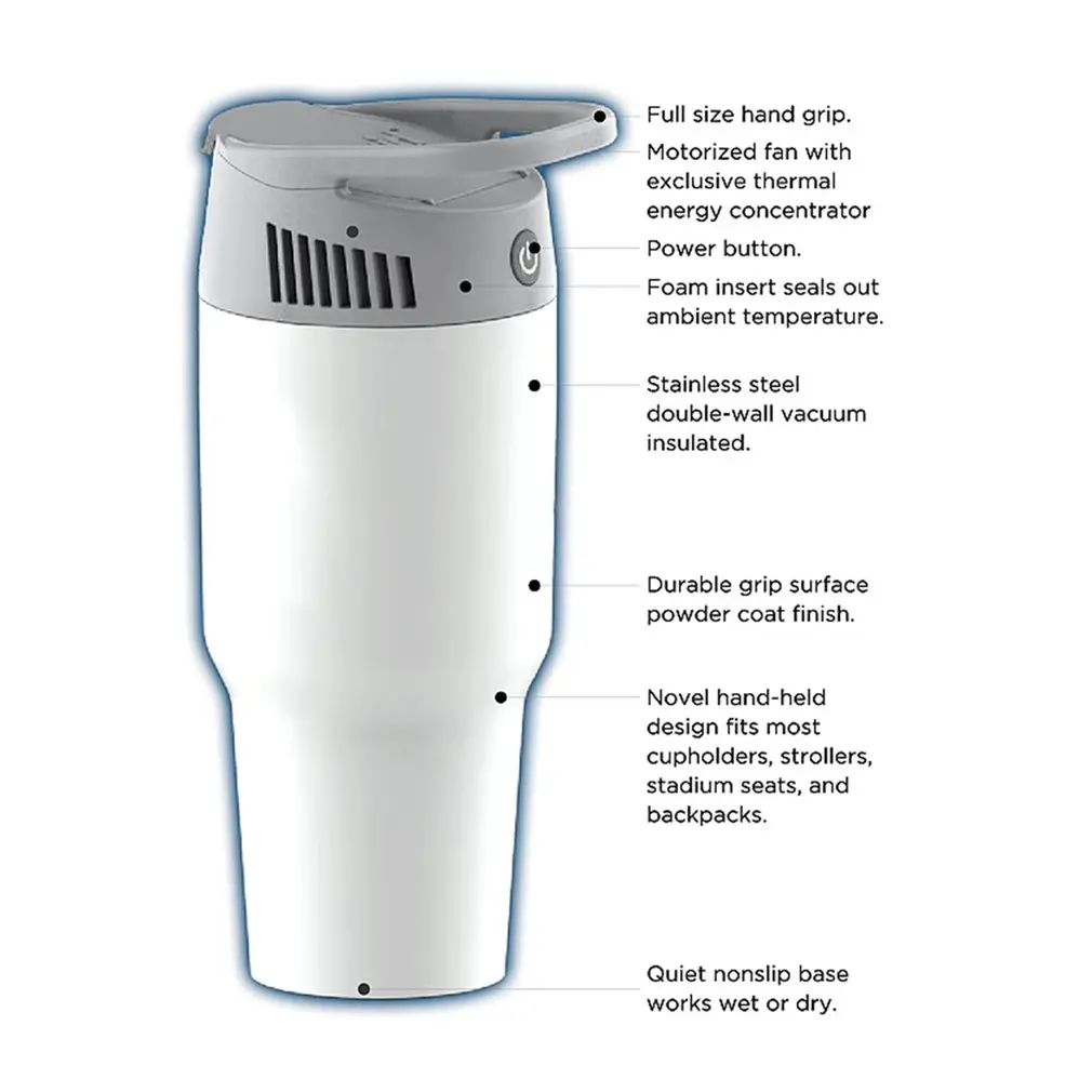 

Portable 2 In 1 Mini Space Heater Cooler Oscillating Fan Heater dual-purpose cold and warm air Cup for Office/Home/park