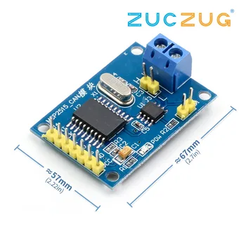 

MCP2515 CAN Bus Module TJA1050 Receiver SPI Module For 51 MCU ARM Controller DC 5V SPI Interface Control Resistors