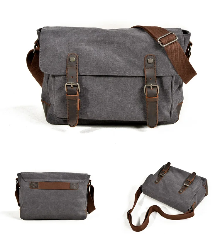 Woosir Mens Camera Shoulder Bag Wateroof Canvas - Woosir