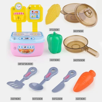 

14pcs Kids Toy Role Play Game Baby Miniature Kitchen Pretend Play Mini Simulation Cookware Education Learning Interactive Toys