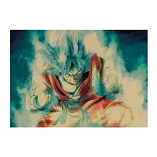 1490 японский мультфильм комиксов/DRAGON BALL персонаж/крафт-бумага/наклейки на стену/Бар плакат/Ретро плакат/декоративная живопись 51x35,5