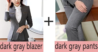 blazer and pants2 Feminino униформа для сотрудниц спа-салонов элегантные Бизнес брючный костюм Для женщин s костюмы для торжественных случаев Рабочая одежда офис единые конструкции Для женщин офисные костюмы пиджаки для женщин - Цвет: blazer and pants2