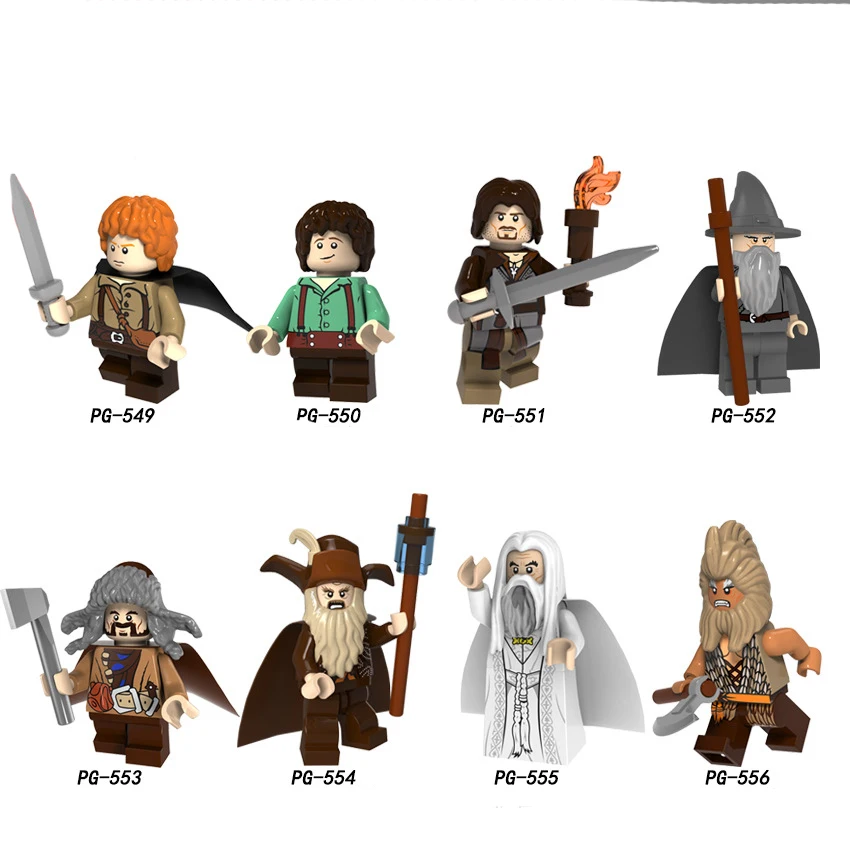 

Legoings Pingo blocks original Pingo Blocks PG8148 Ring King Series Assembled Man Bags Frodogan Shufufu Mayor Elf King