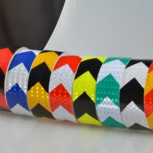 NEW 5CM Width Long Self-adhesive PVC Reflective Safety Warning Tape Road Traffic Construction Site Reflective Arrow 45M