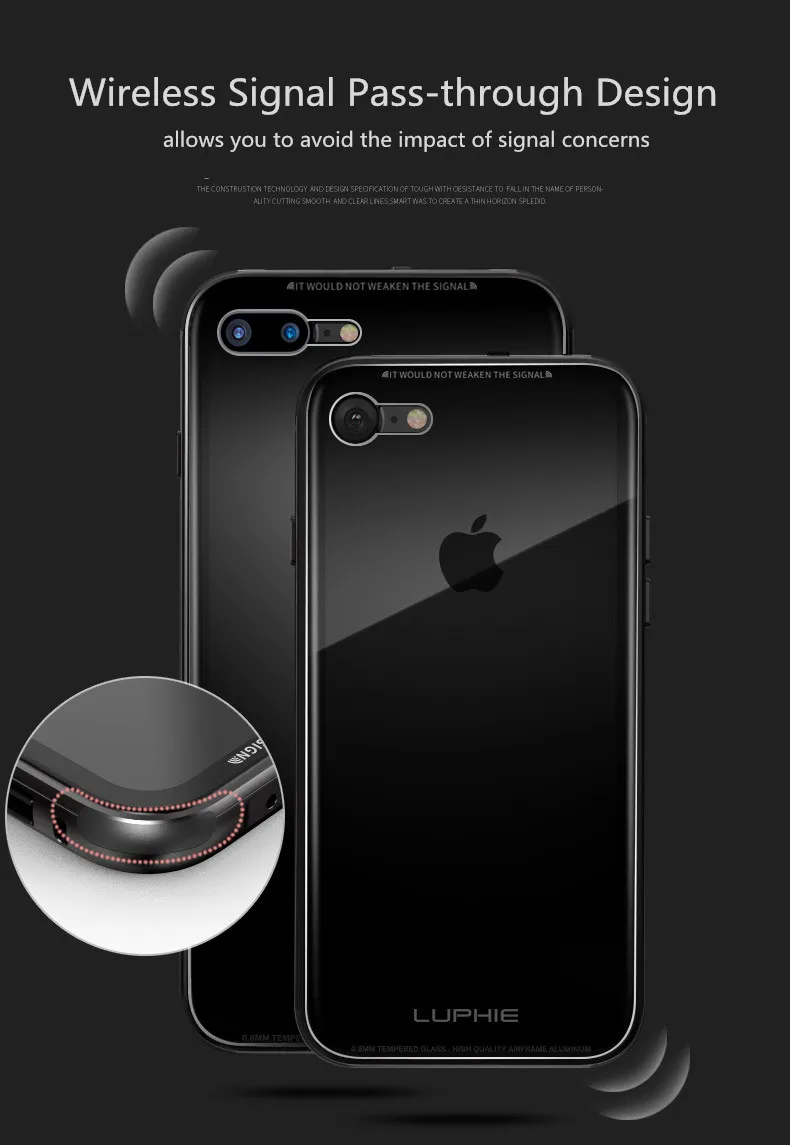 iphone metal bumper tempered glass case (14)